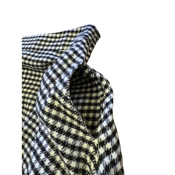 Unique Vintage Houndstooth A-Line Skirt With Side Pockets - Picture 8 of 9